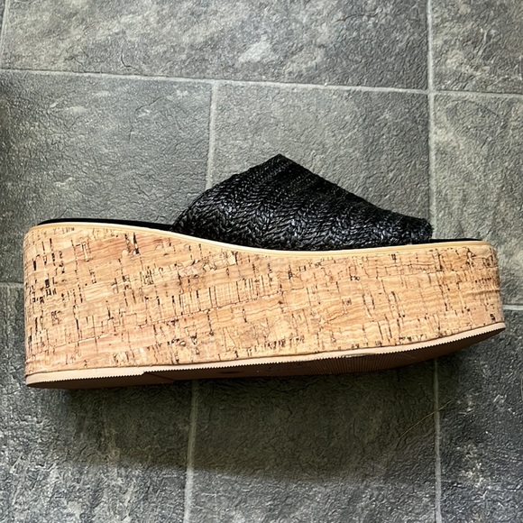 New cork platform summer sandals with black - Picture 3 of 3